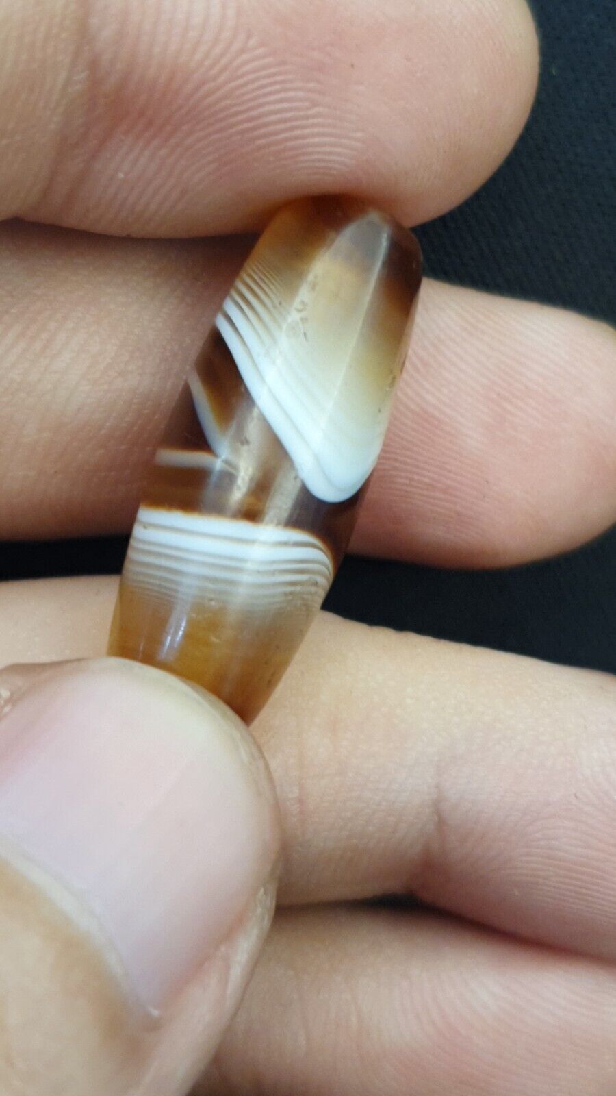 DZI Old Bead Pure Eye India Tibetan Himalaya Amulet Religious Antiquities