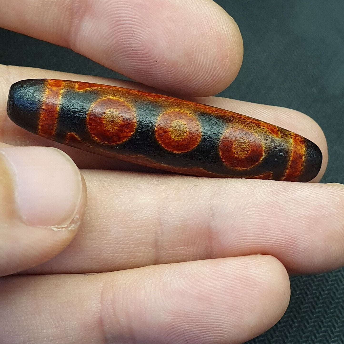 西藏五眼天珠老護身符純稀有圖案西藏六眼天珠吊墜