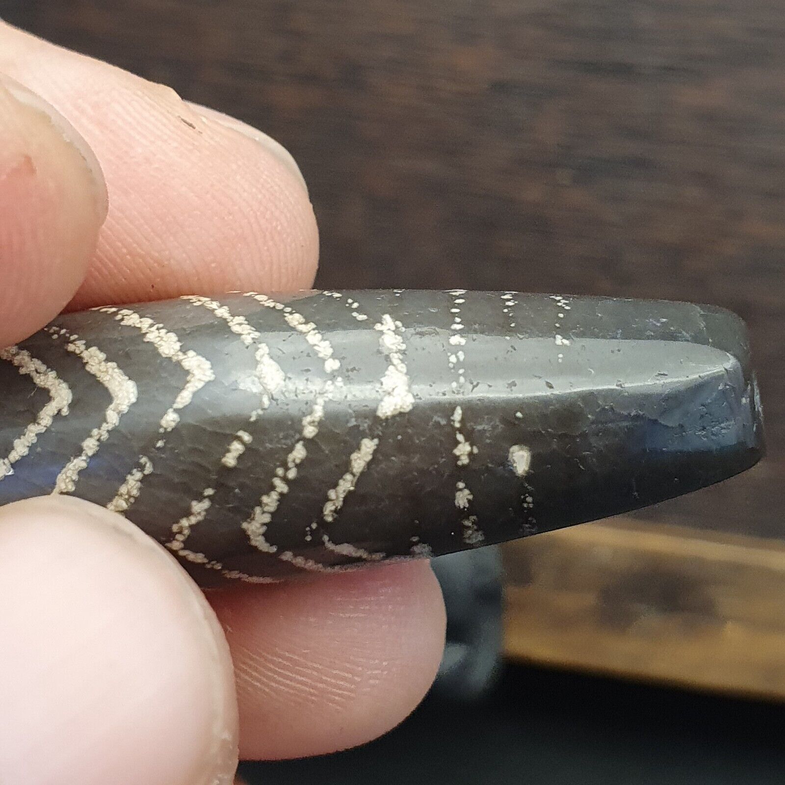 BD ET 26 HIMALAYAN Indo Tibetan Central Asian Etched Agate beads Decorated bead