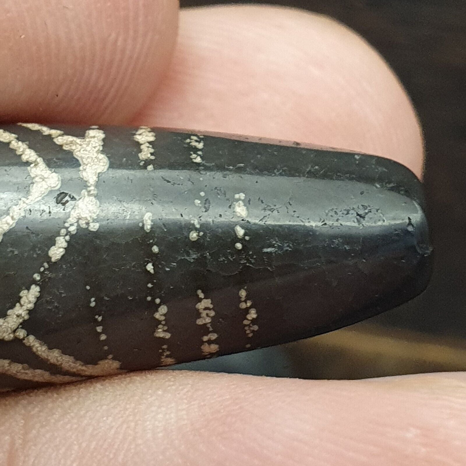 BD ET 26 HIMALAYAN Indo Tibetan Central Asian Etched Agate beads Decorated bead