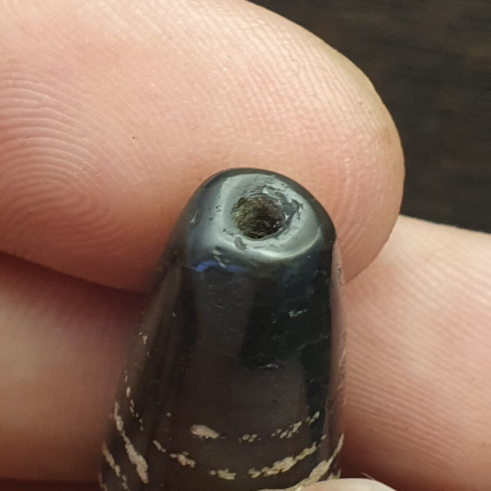 BD ET 26 HIMALAYAN Indo Tibetan Central Asian Etched Agate beads Decorated bead