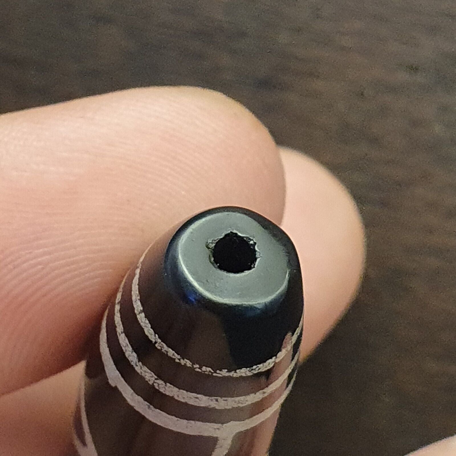 HIMALAYAN Indo Tibetan Central Asian Etched Agate beads Decorated bead BD ET 23