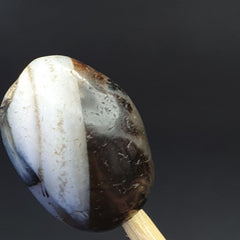 SL09 ancient old Antique Himalayan Indo Tibetan Eye Suleimany Bead
