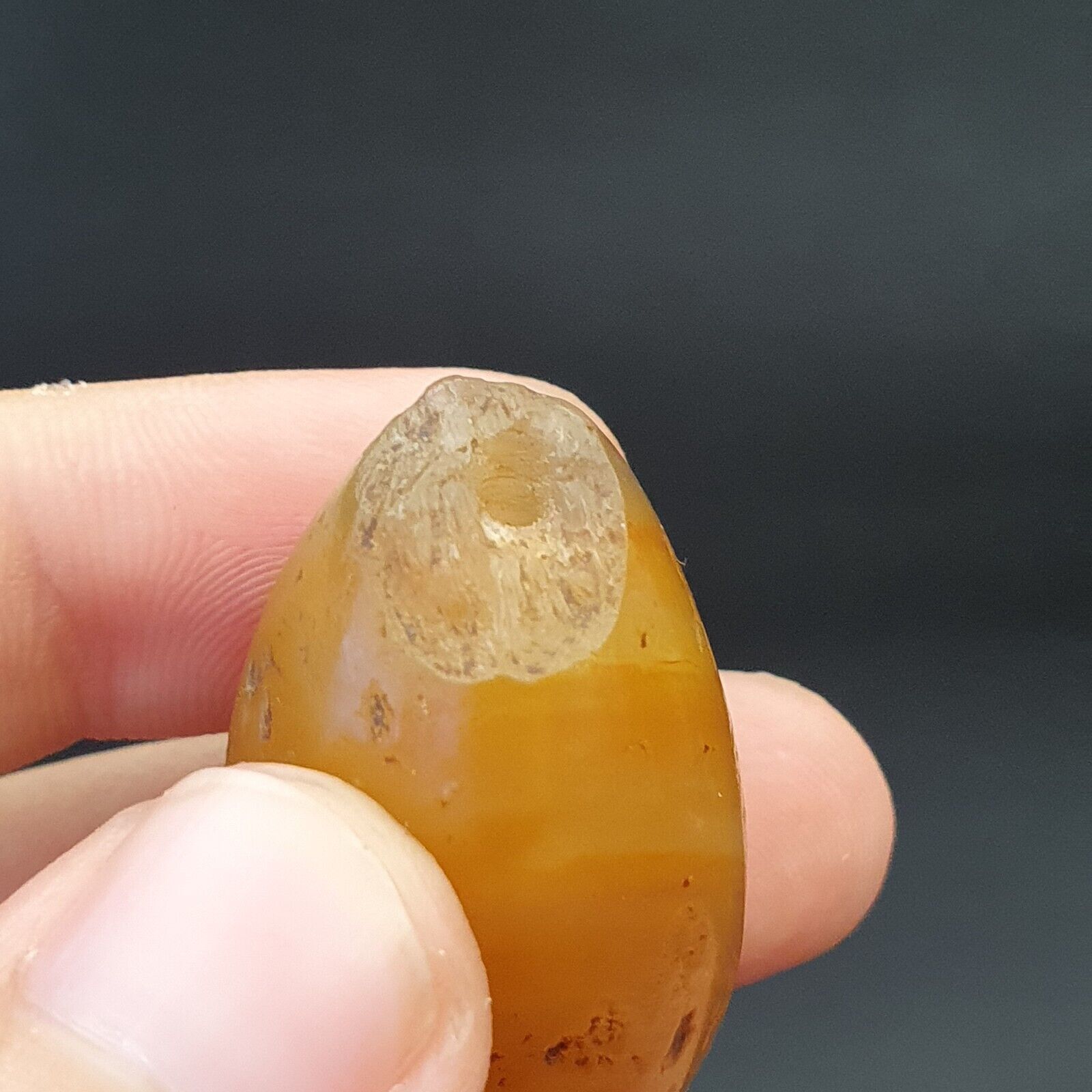 SL05 Wonderfully old Antique Himalayan Indo Tibetan Eye Suleimany Bead