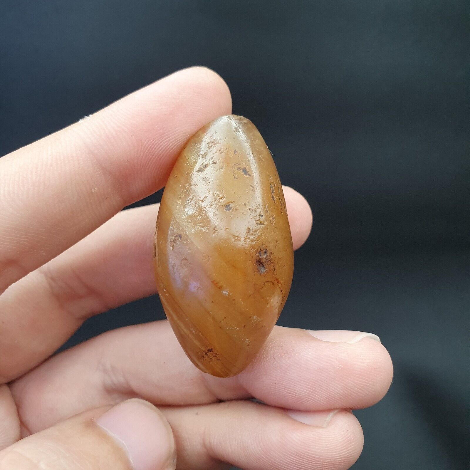 SL05 Wonderfully old Antique Himalayan Indo Tibetan Eye Suleimany Bead