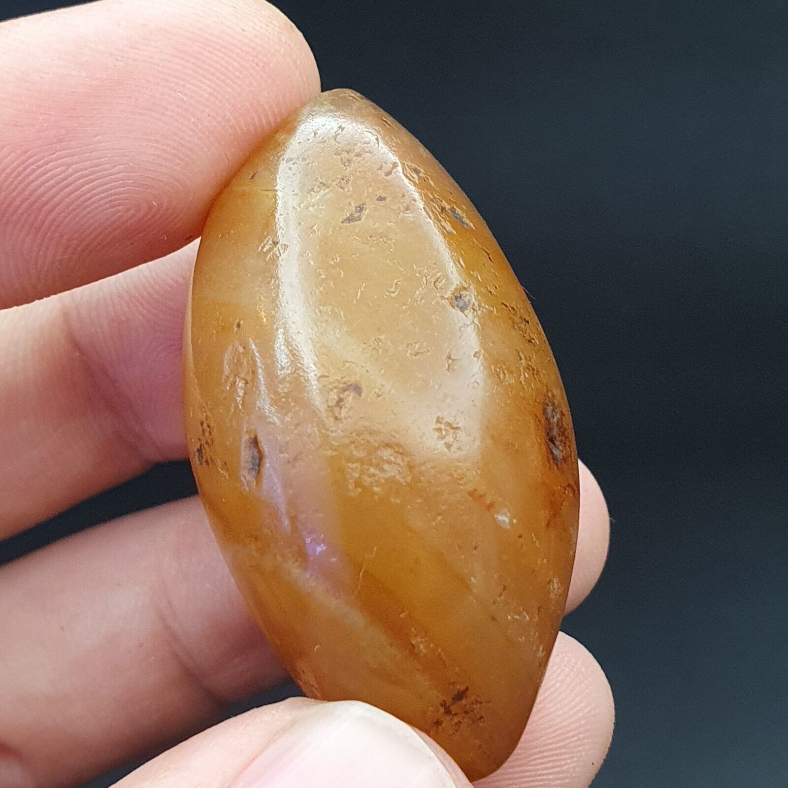 SL05 Wonderfully old Antique Himalayan Indo Tibetan Eye Suleimany Bead