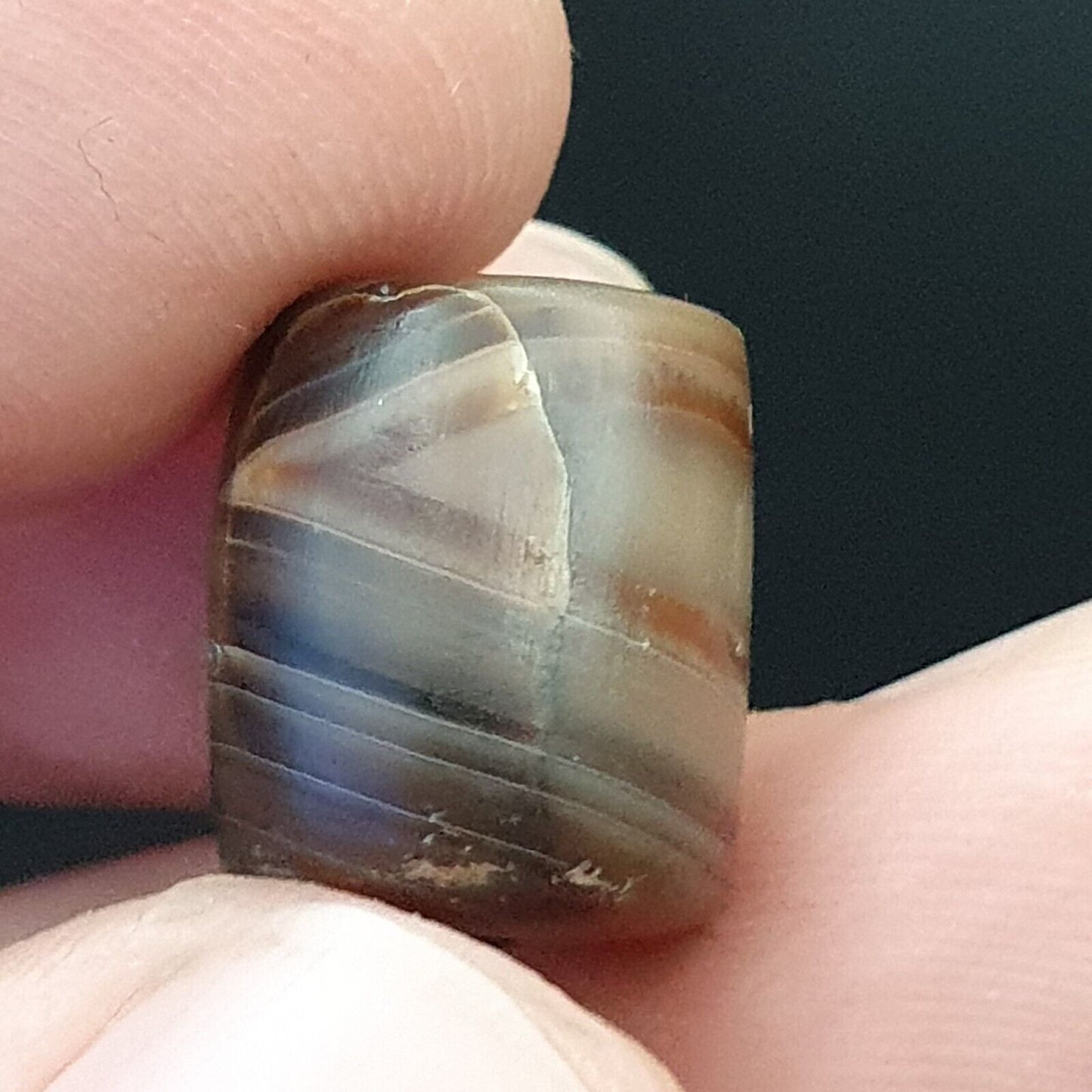 Wunderbar alte antike Himalaya-Indo-Tibet-Auge-Suleimany-Perle SL08