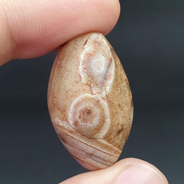 SL04 Wonderfully Old Antique Himalayan Indo Tibetan Eye Suleimany Bead