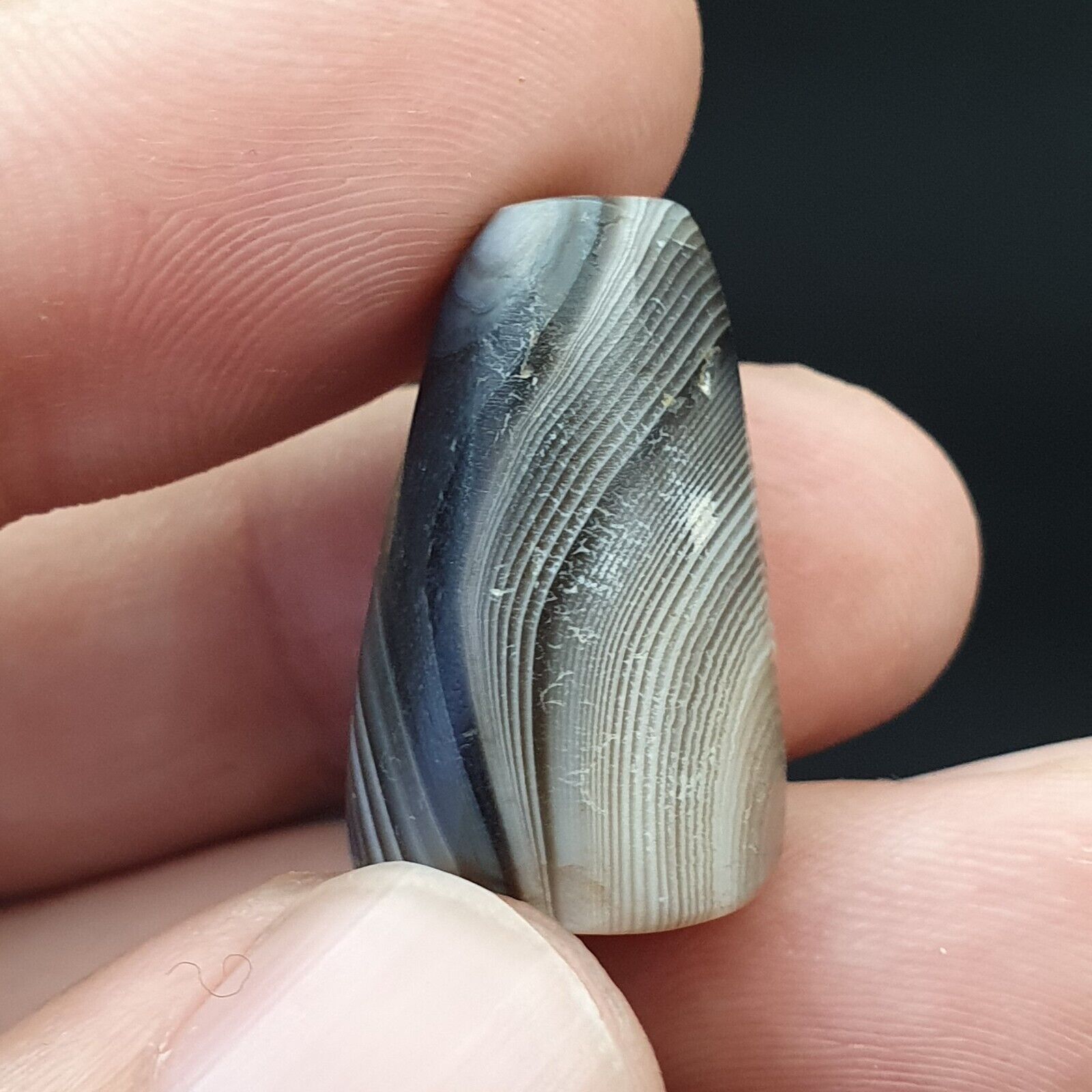 SL011 ancient old Antique Himalayan Indo Tibetan Eye Suleimany Bead