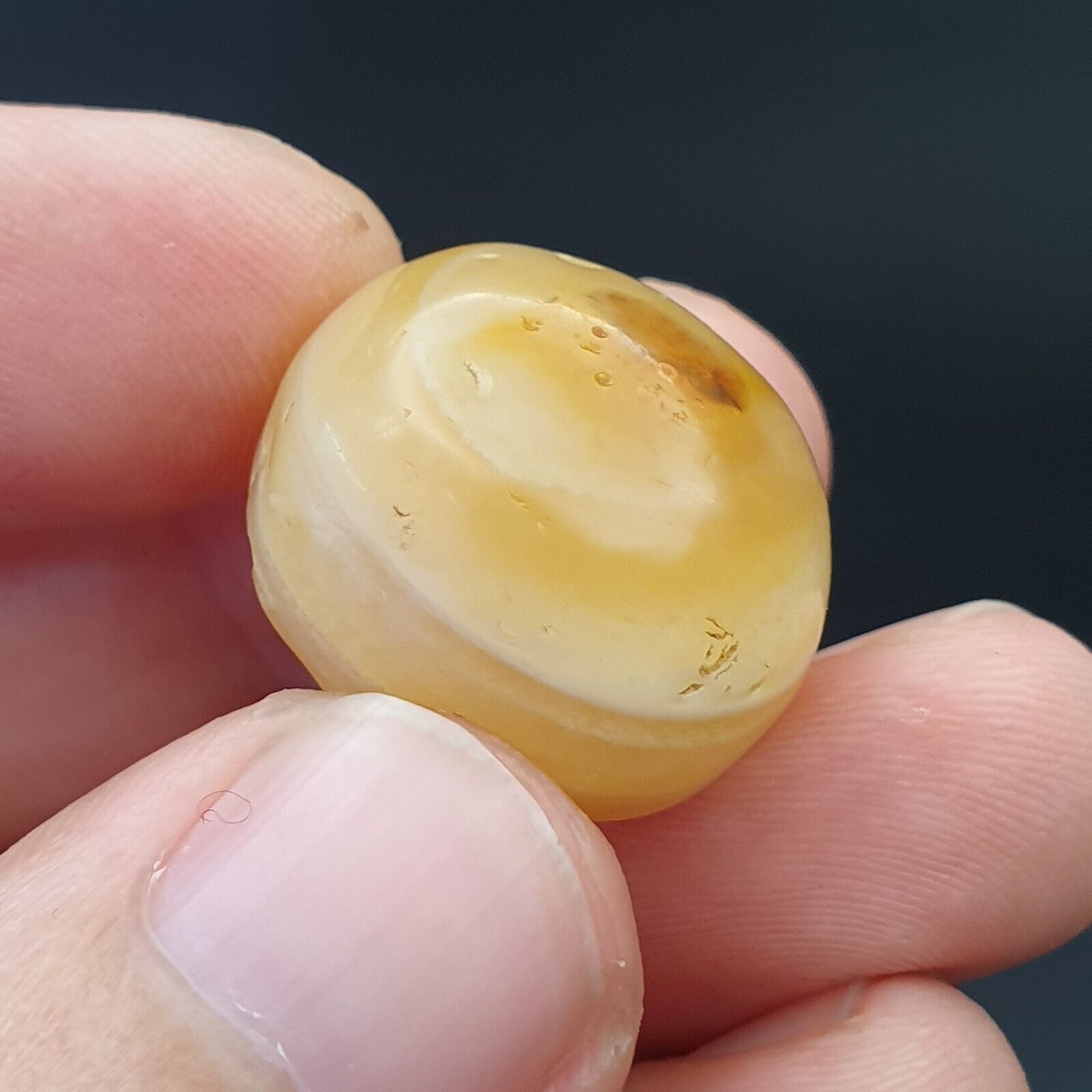 midle eastern old Antique Himalayan Indo Tibetan Eye Suleimany Bead SL012