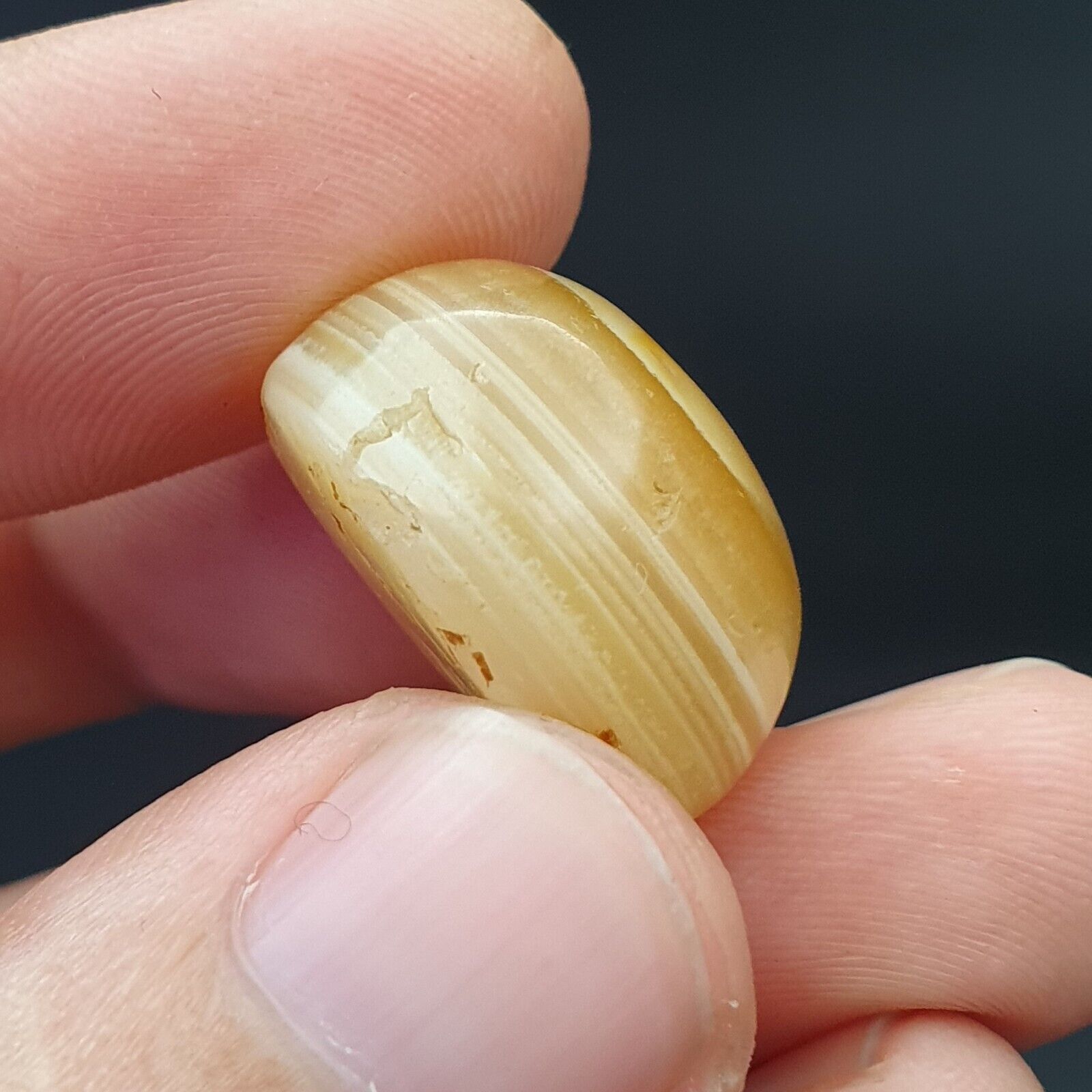 midle eastern old Antique Himalayan Indo Tibetan Eye Suleimany Bead SL012