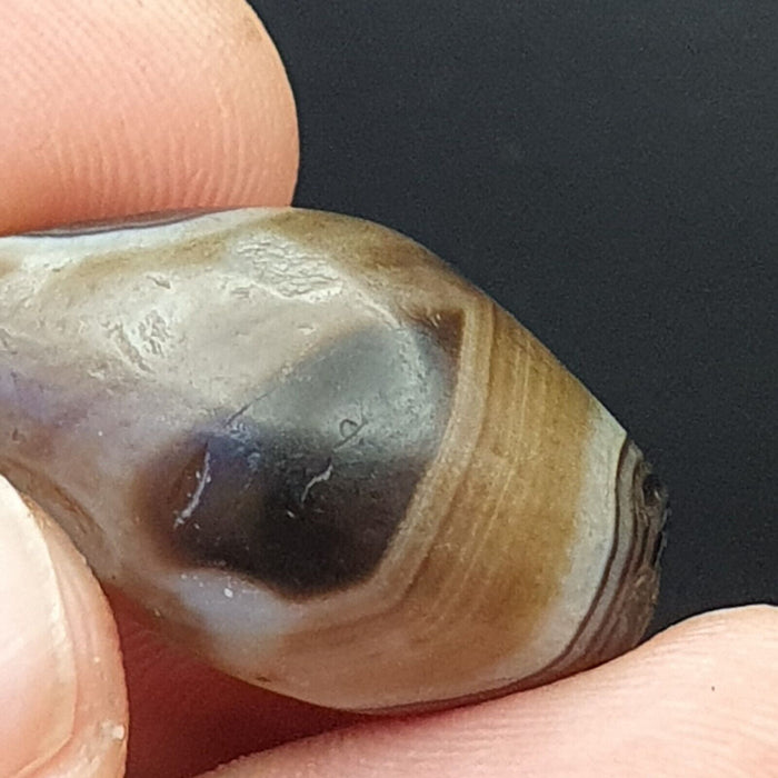 Wonderfully Old Antique Himalayan Indo Tibetan Eye Suleimany Bead SL01