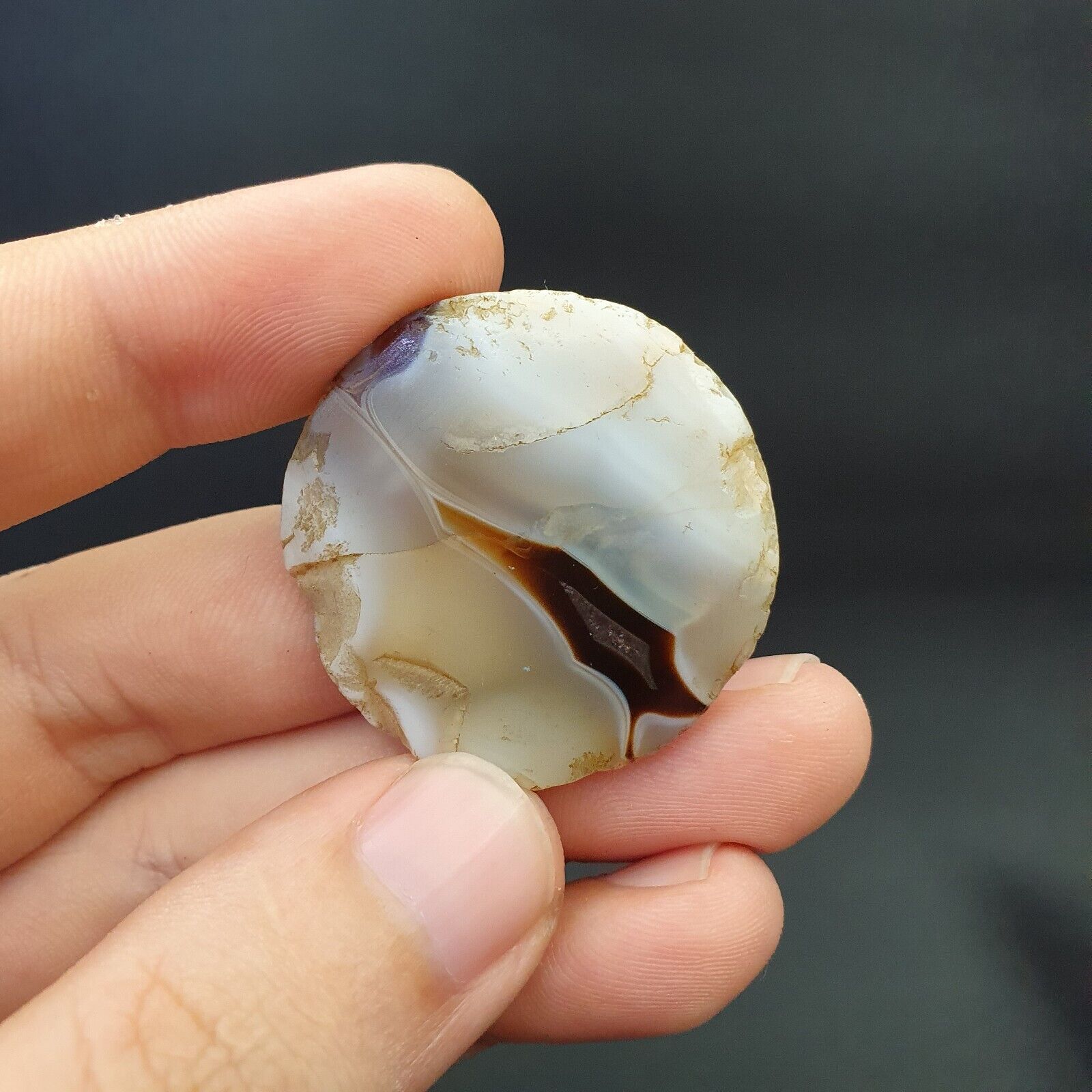 midle eastern old Antique Himalayan Indo Tibetan Eye Suleimany Bead SL013