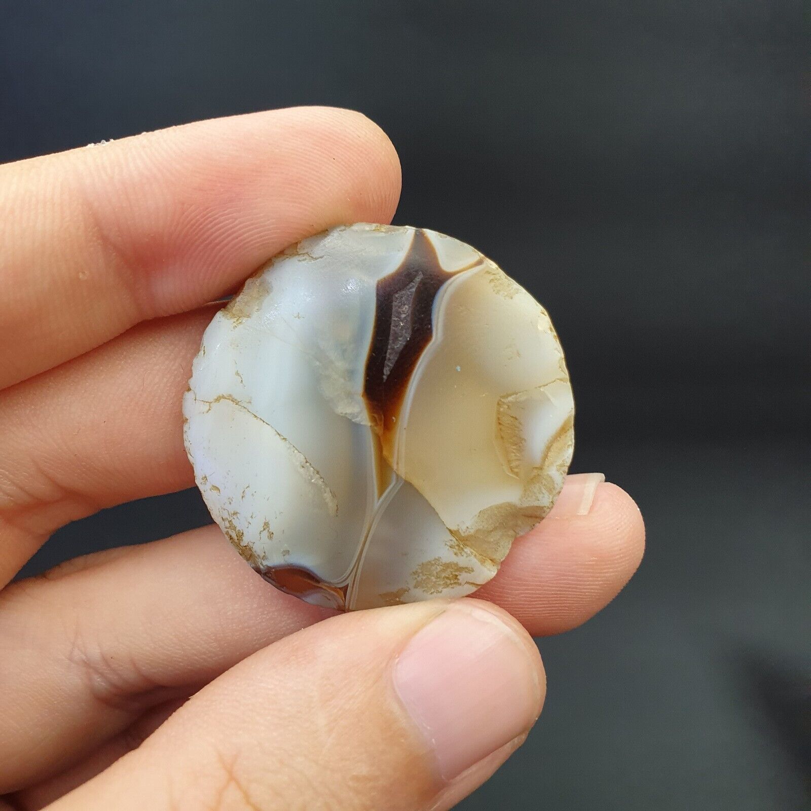 midle eastern old Antique Himalayan Indo Tibetan Eye Suleimany Bead SL013