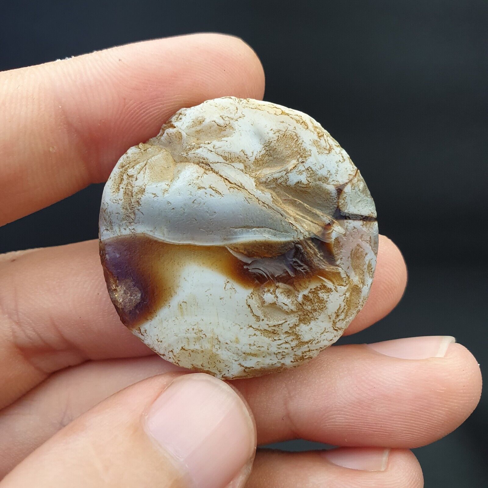 midle eastern old Antique Himalayan Indo Tibetan Eye Suleimany Bead SL013