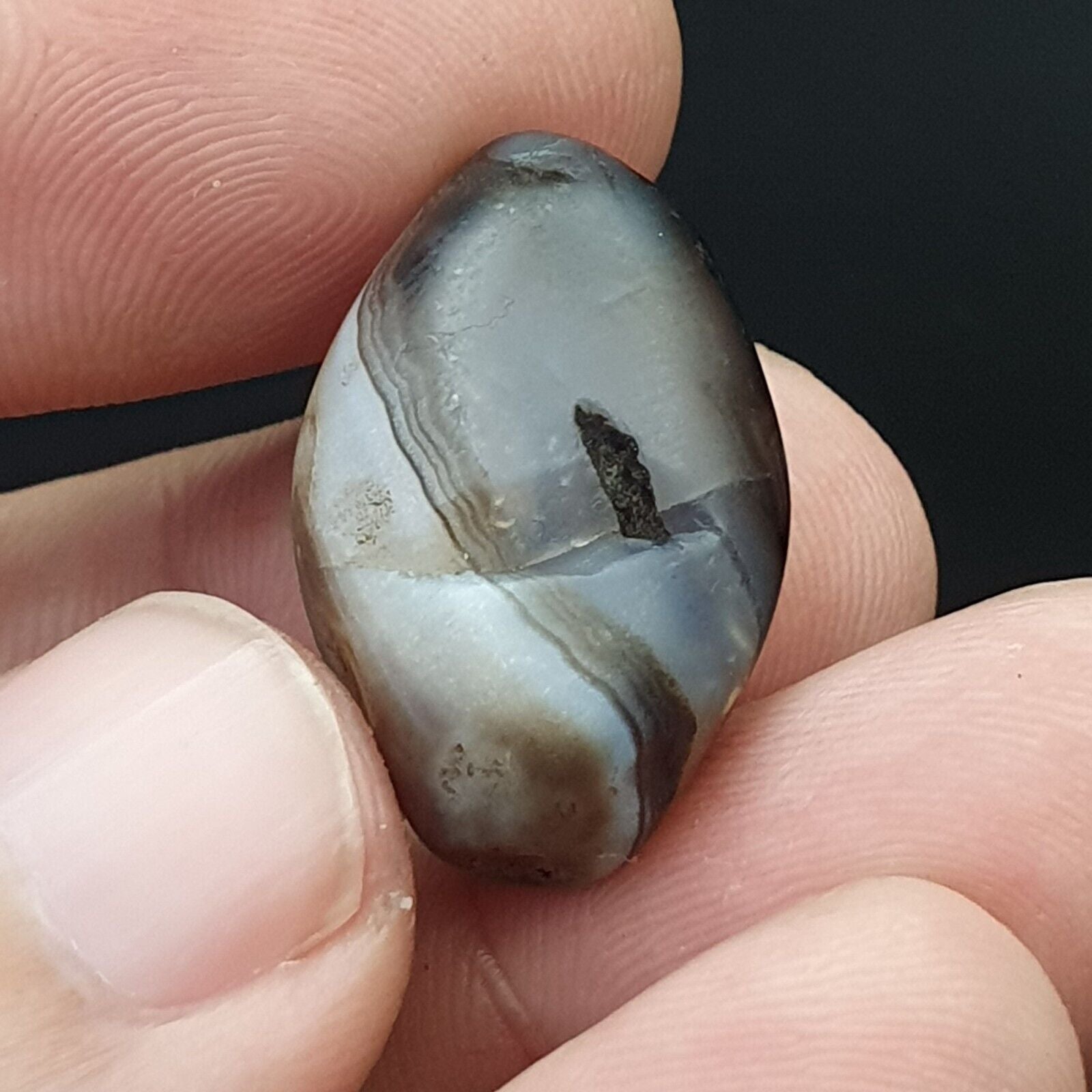 Wonderfully old Antique Himalayan Indo Tibetan Eye Suleimany Bead SL01
