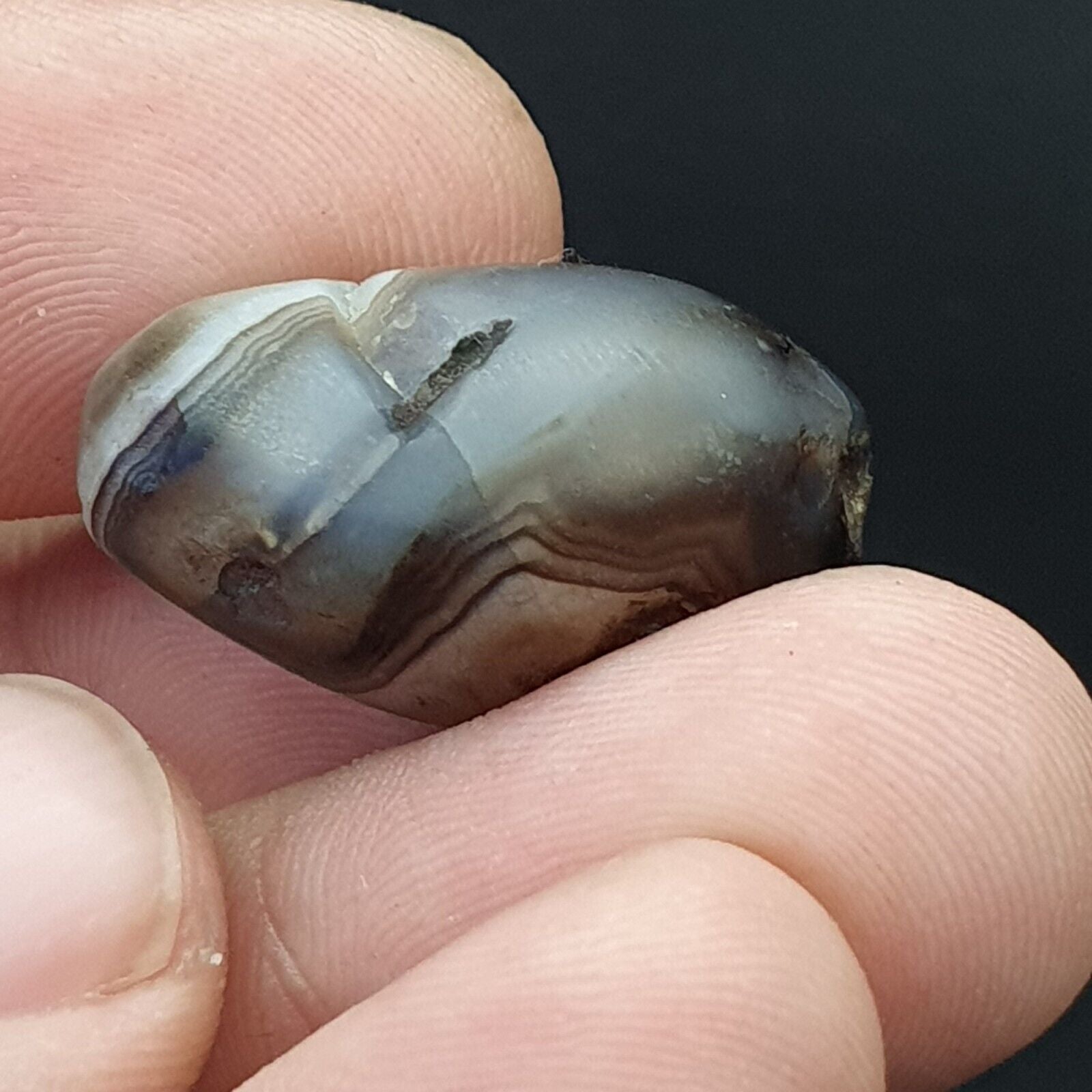 Wonderfully old Antique Himalayan Indo Tibetan Eye Suleimany Bead SL01