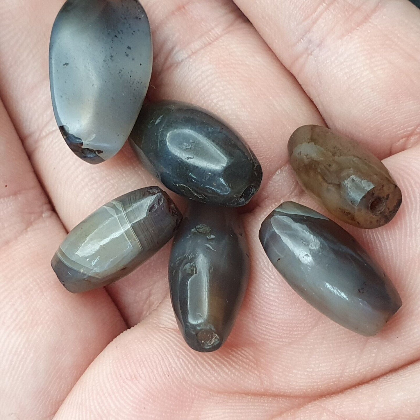 LOT 6 中東瑪瑙老古董也門瑪瑙蘇萊曼尼珠 SL025