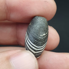 Antique Ancient Old Himalayan Soleimani Agate Bead Black and White  SL021