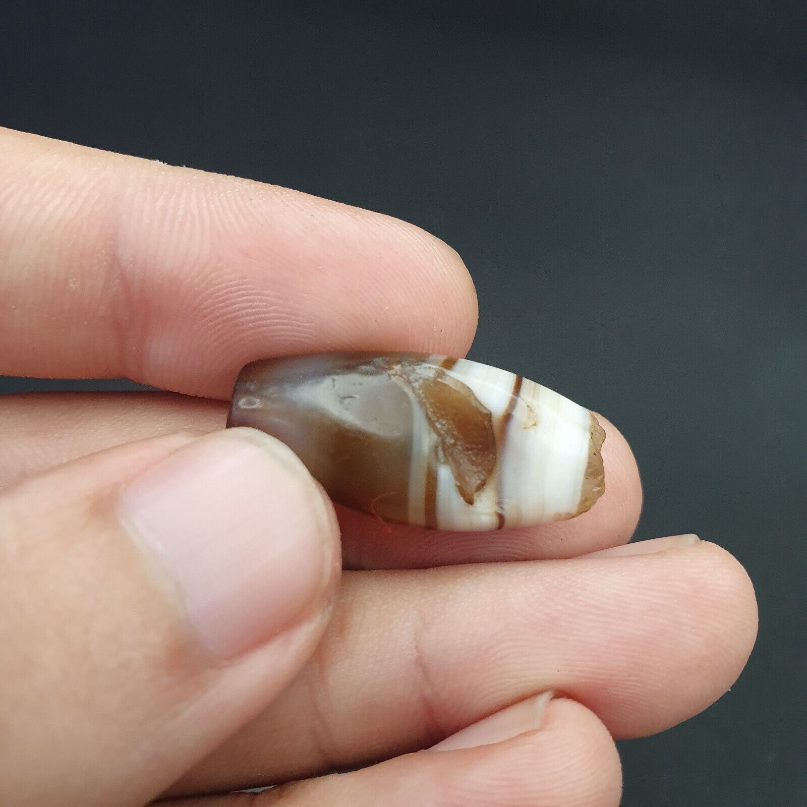 Midle eastern Agate old Antique Yemeni Agate Soleimani Bead SL020