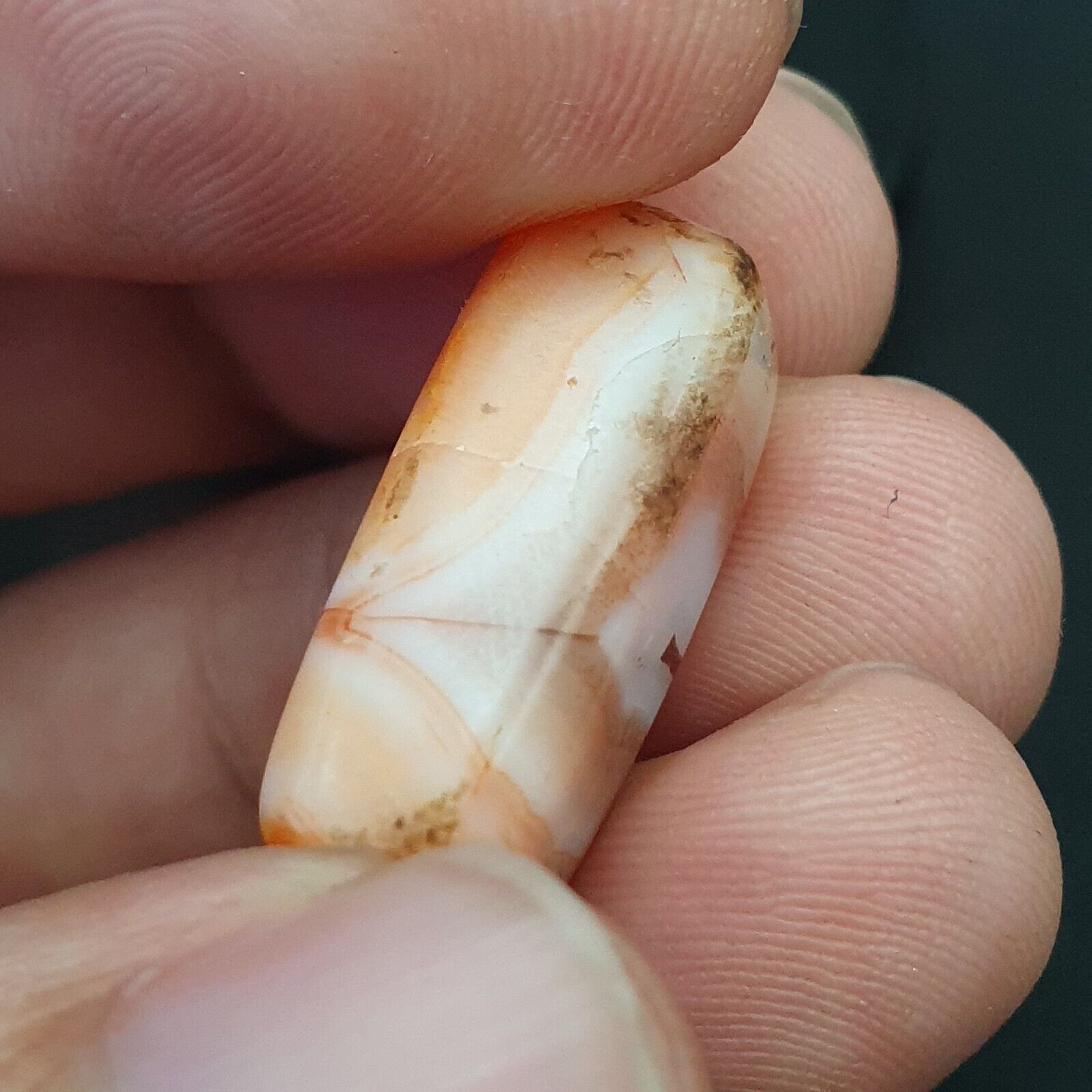 LOT  4 Middle eastern Agate old Antique Yemeni Agate Soleimani Beads SL029