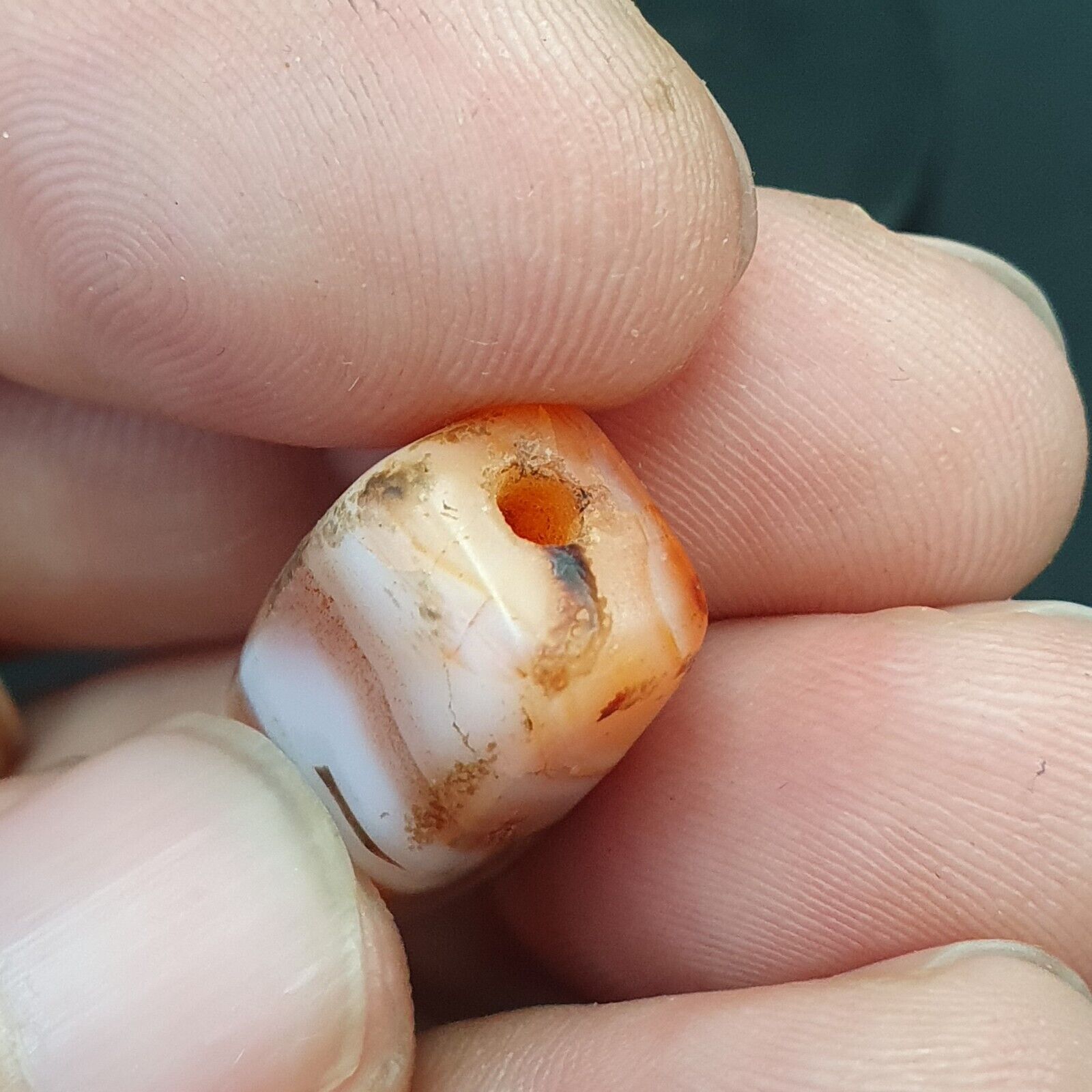 LOT  4 Middle eastern Agate old Antique Yemeni Agate Soleimani Beads SL029