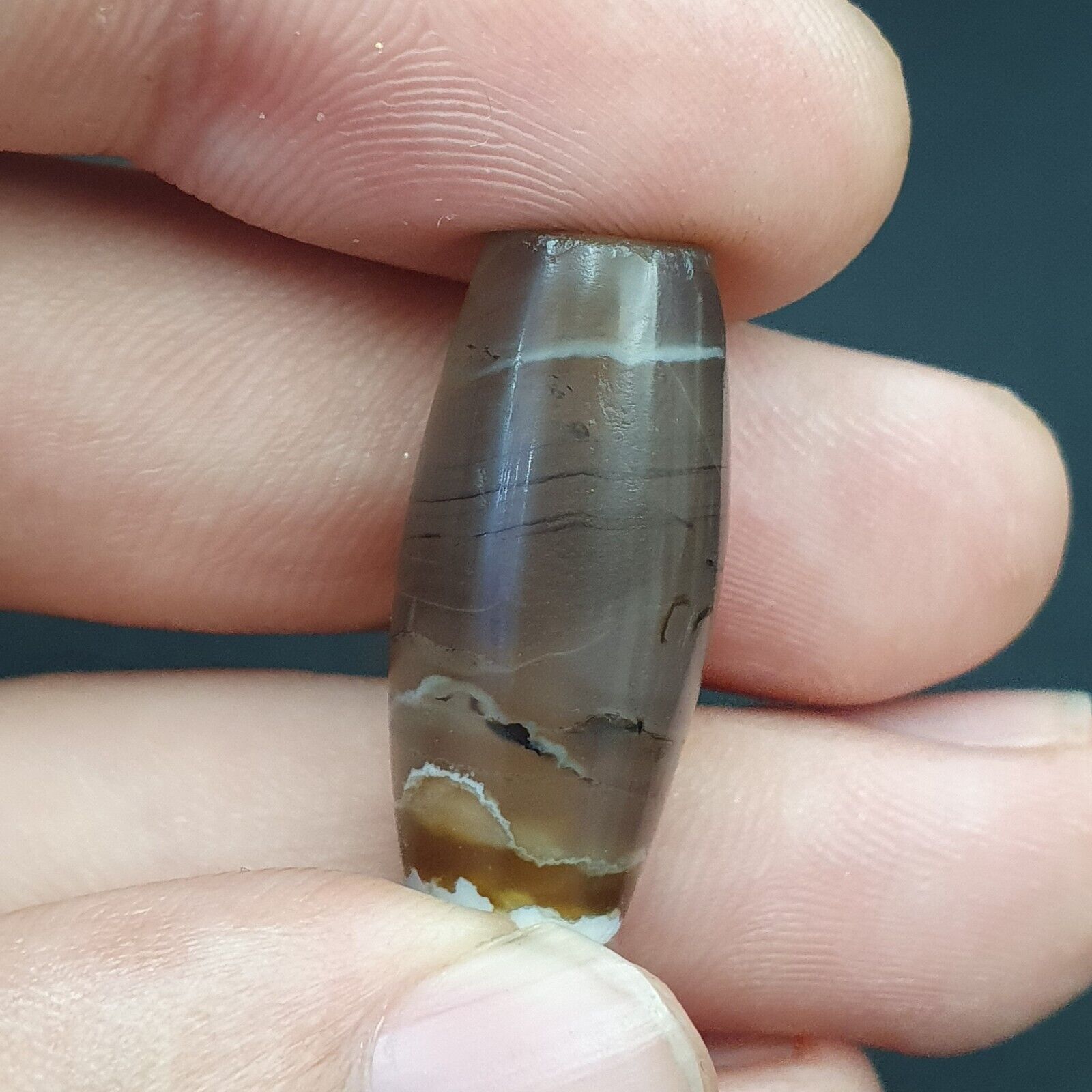 Ancient old Agate Antique Himalayan Indo Tibetan Eye Suleimany Bead SL019