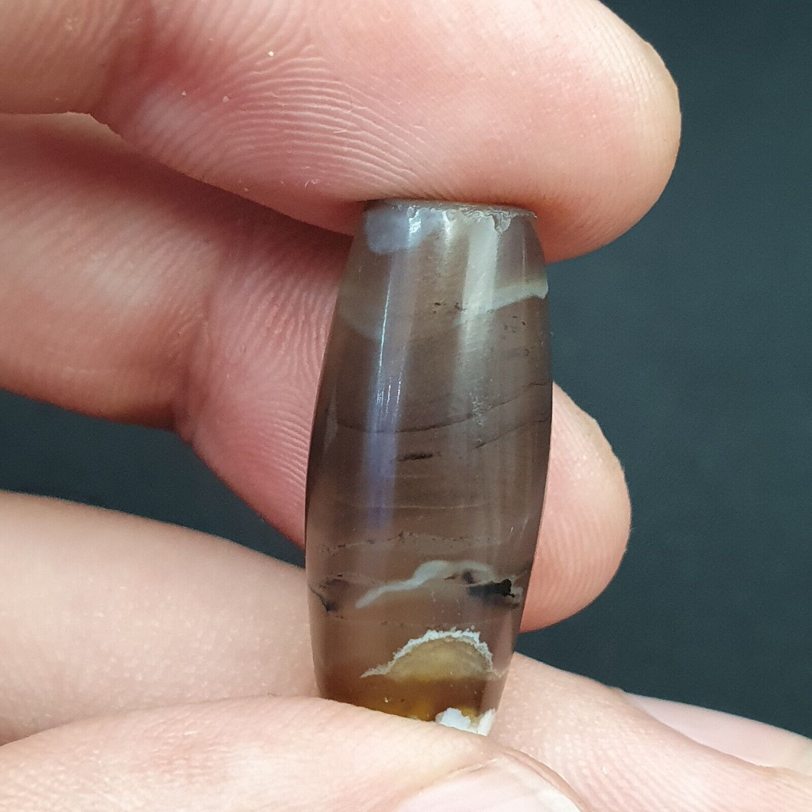 Ancient old Agate Antique Himalayan Indo Tibetan Eye Suleimany Bead SL019