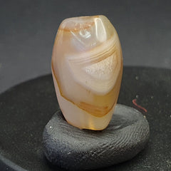 Antique Ancient Old Himalayan Soleimani Agate Bead Black and White  SL026