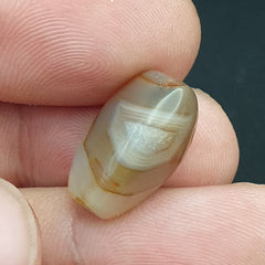 Antique Ancient Old Himalayan Soleimani Agate Bead Black and White  SL026