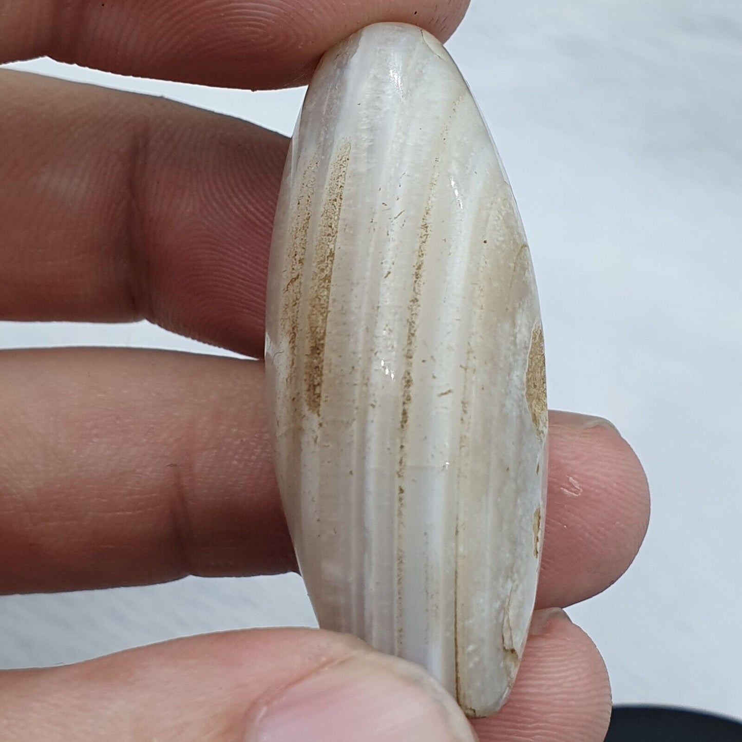 批次 5 古董古代老薩非蘇萊曼尼瑪瑙珠白瑪瑙珠 SL032