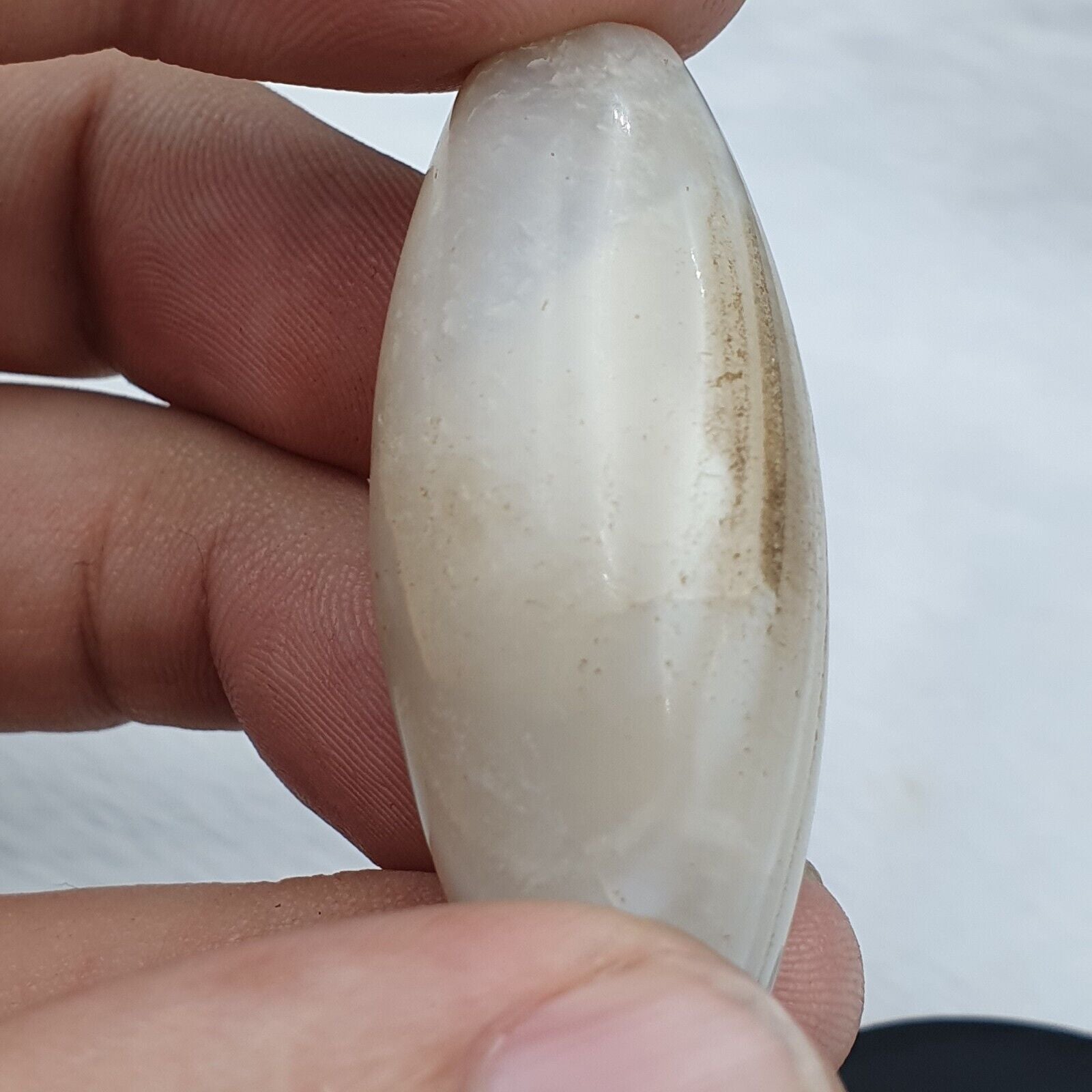 Lot 5 Antique Ancient Old Safavid Soleimani Agate Bead White Agate beads SL032