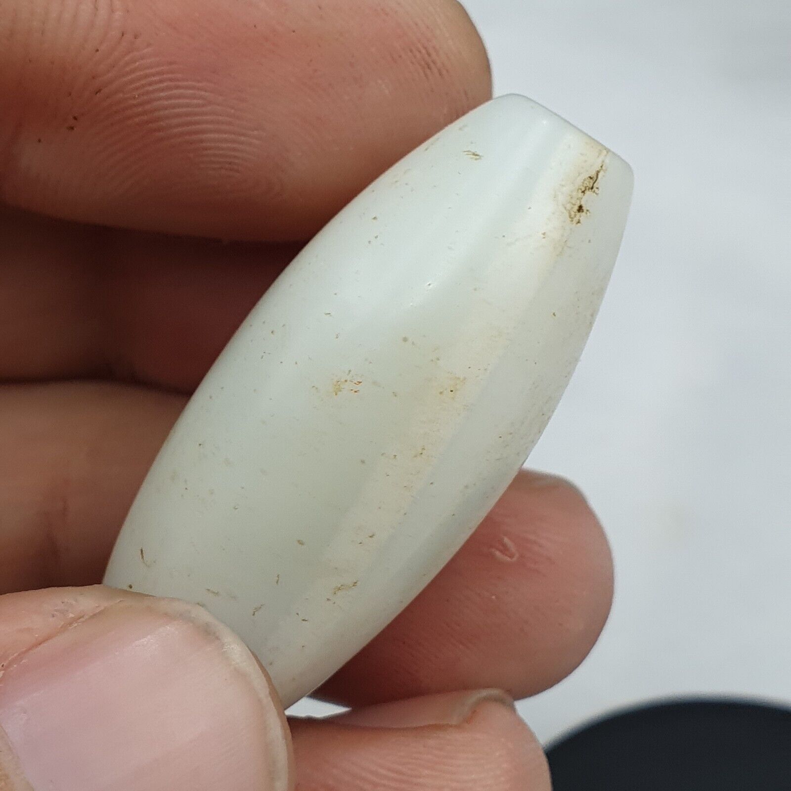 Lot 5 Antique Ancient Old Safavid Soleimani Agate Bead White Agate beads SL032