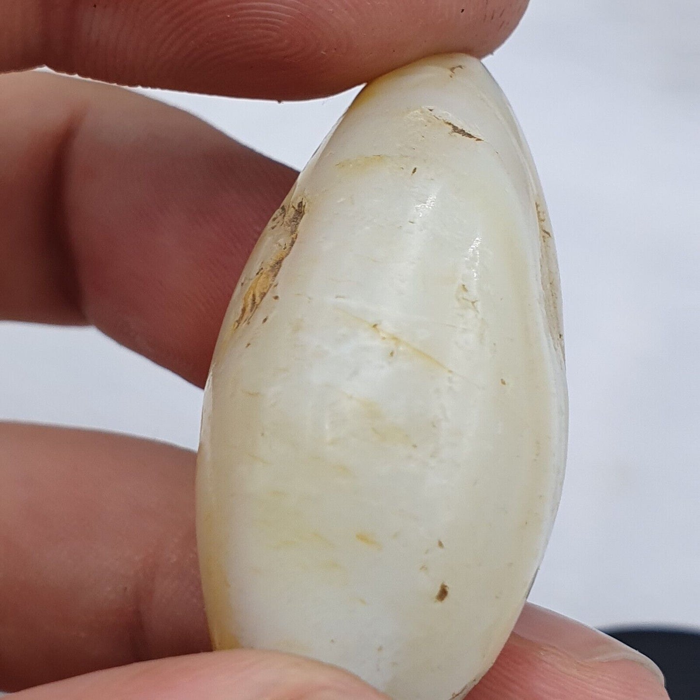 批次 5 古董古代老薩非蘇萊曼尼瑪瑙珠白瑪瑙珠 SL032