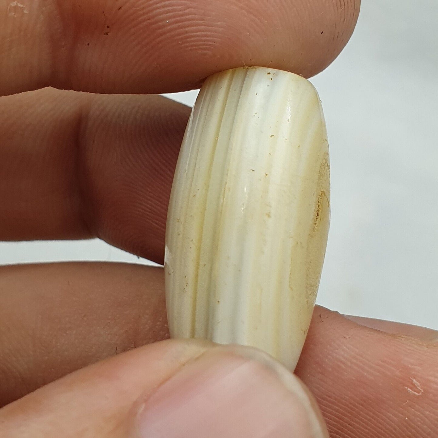 批次 5 古董古代老薩非蘇萊曼尼瑪瑙珠白瑪瑙珠 SL032