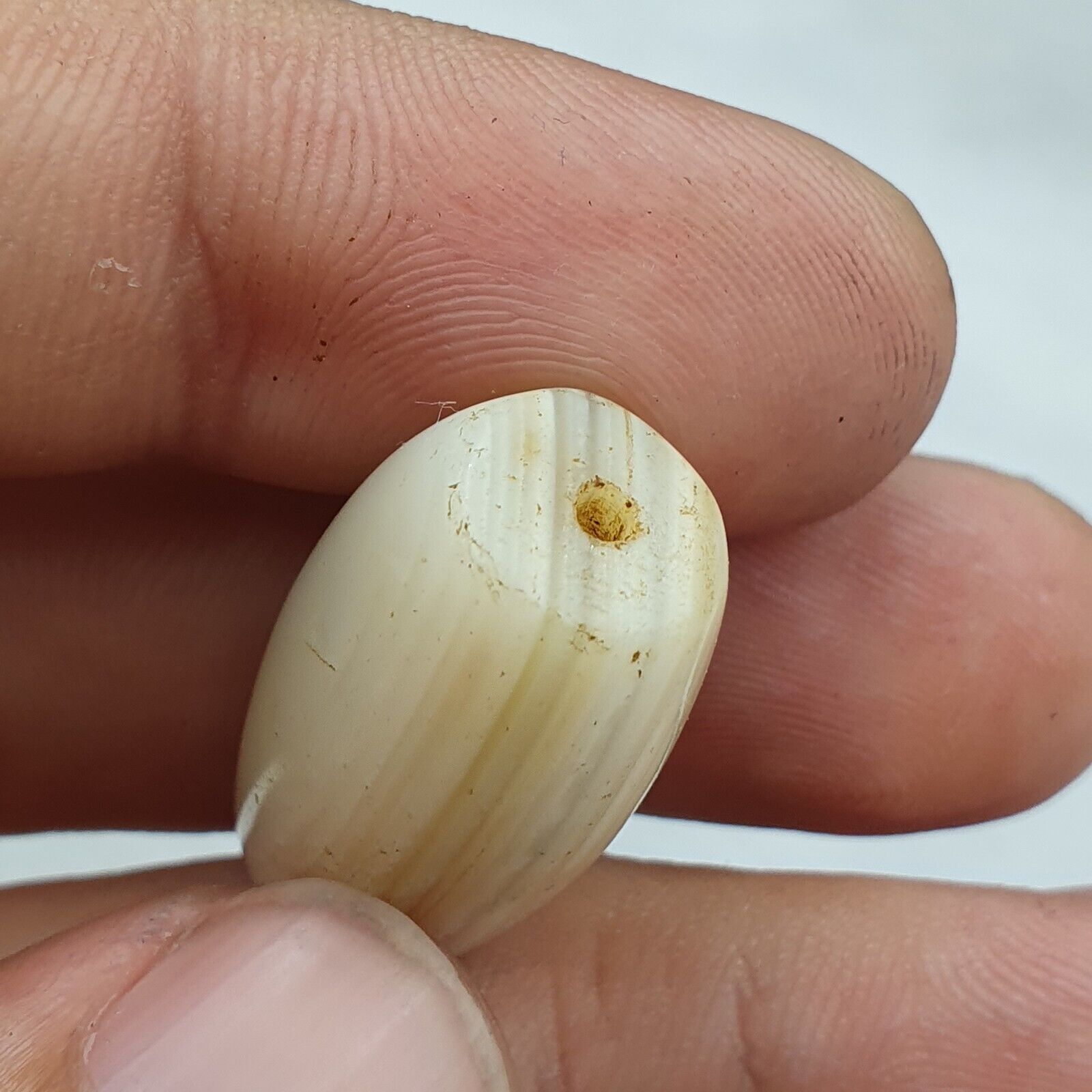 Lot 5 Antique Ancient Old Safavid Soleimani Agate Bead White Agate beads SL032