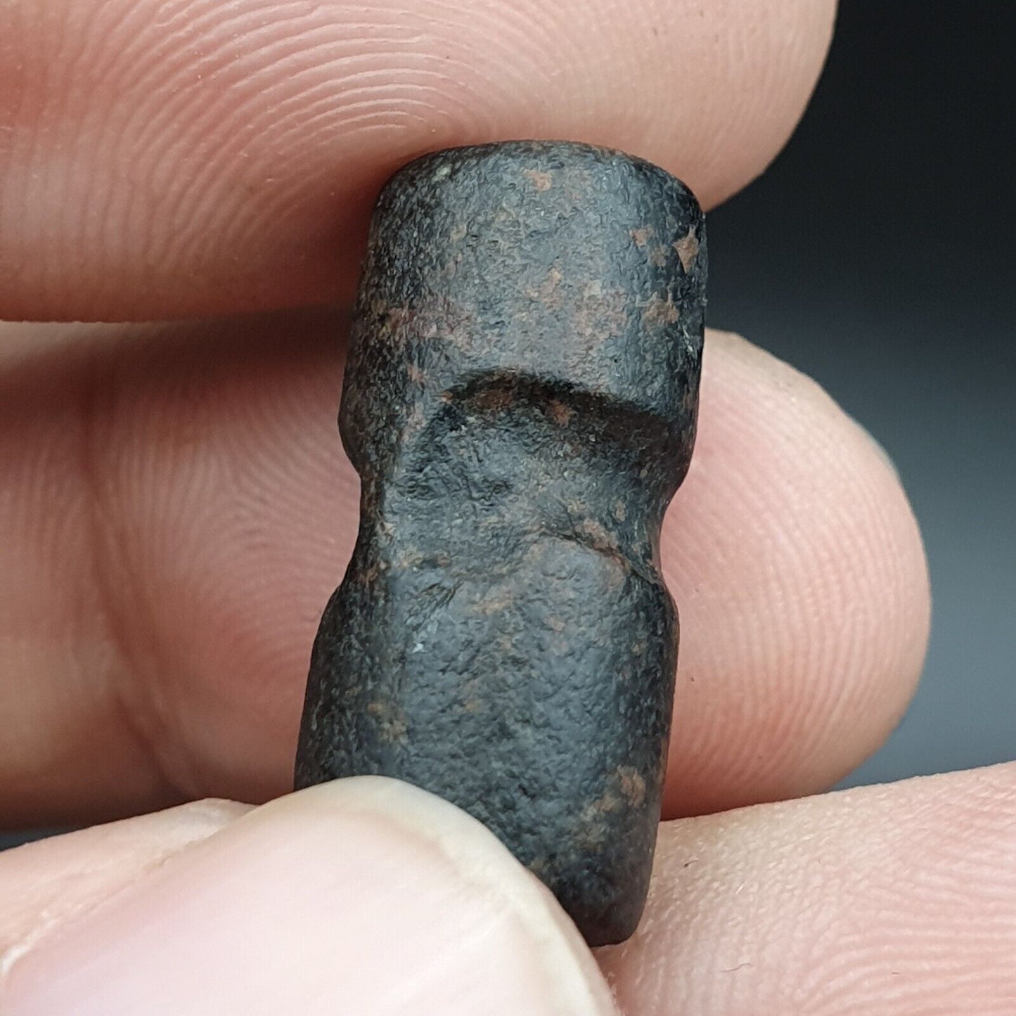 巴比倫時代罕見古代美索不達米亞動物凹雕圓筒印章珠