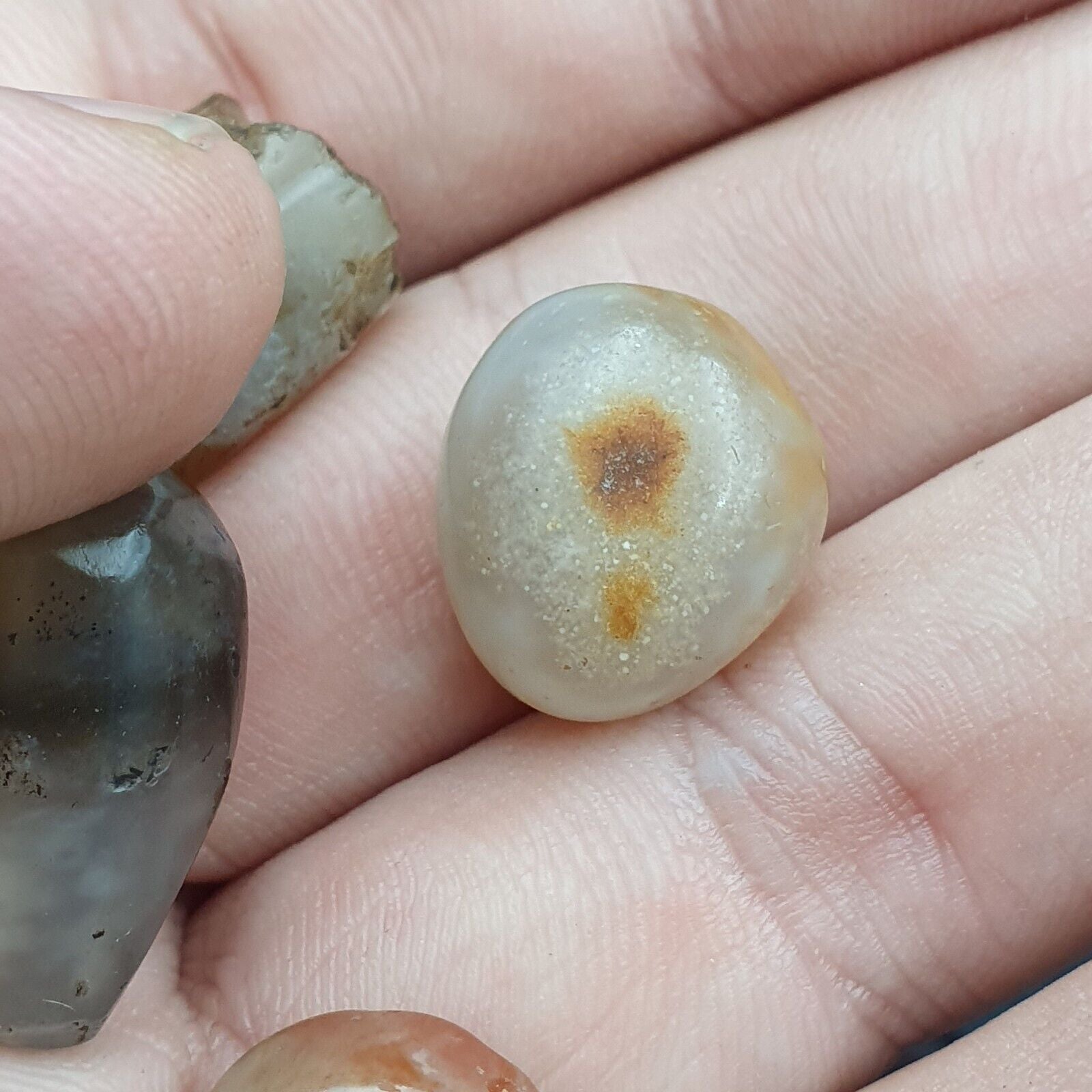 Ancient Islamic- Roman Era pre Colombia Beads Lot 13 Beads JADE, Agate, jasper,
