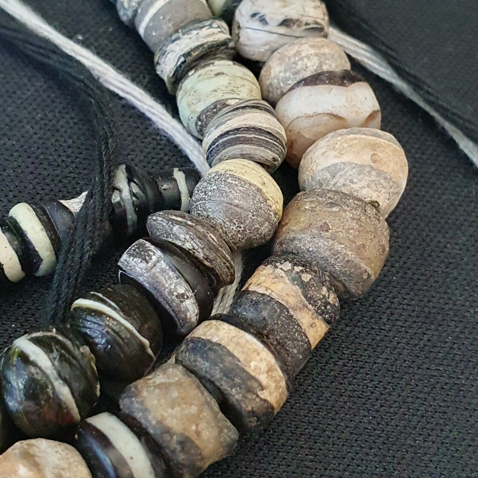 Authentic Ancient Islamic Roman Era Beads Strand Necklace #NC 134 Lot 2 Strands