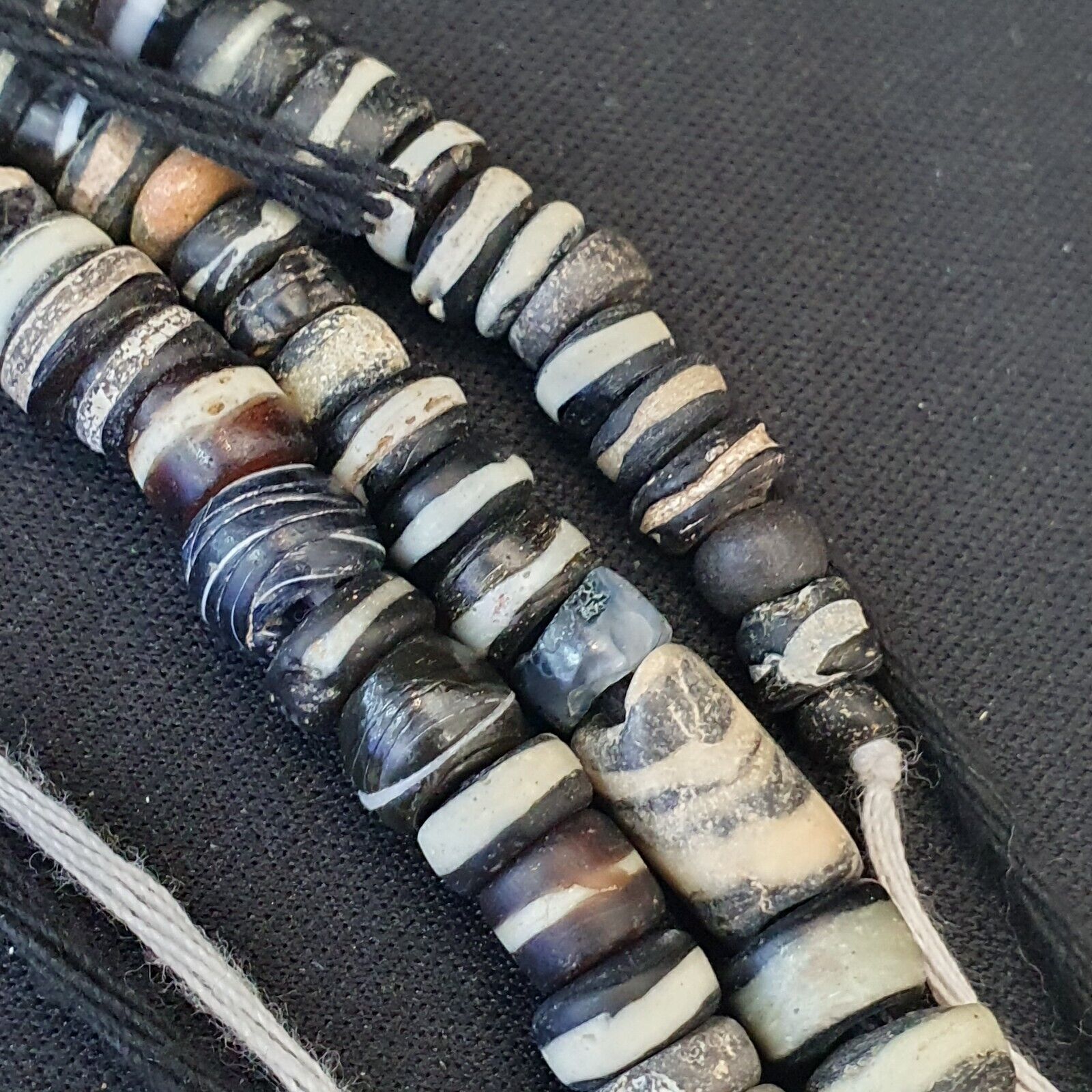 Authentic Ancient Islamic Roman Era Beads Strand Necklace #NC 134 Lot 2 Strands