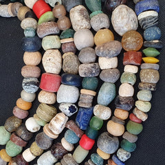Authentic Ancient Islamic Roman Era Beads Strand wholesale Roman glass 7 Strands