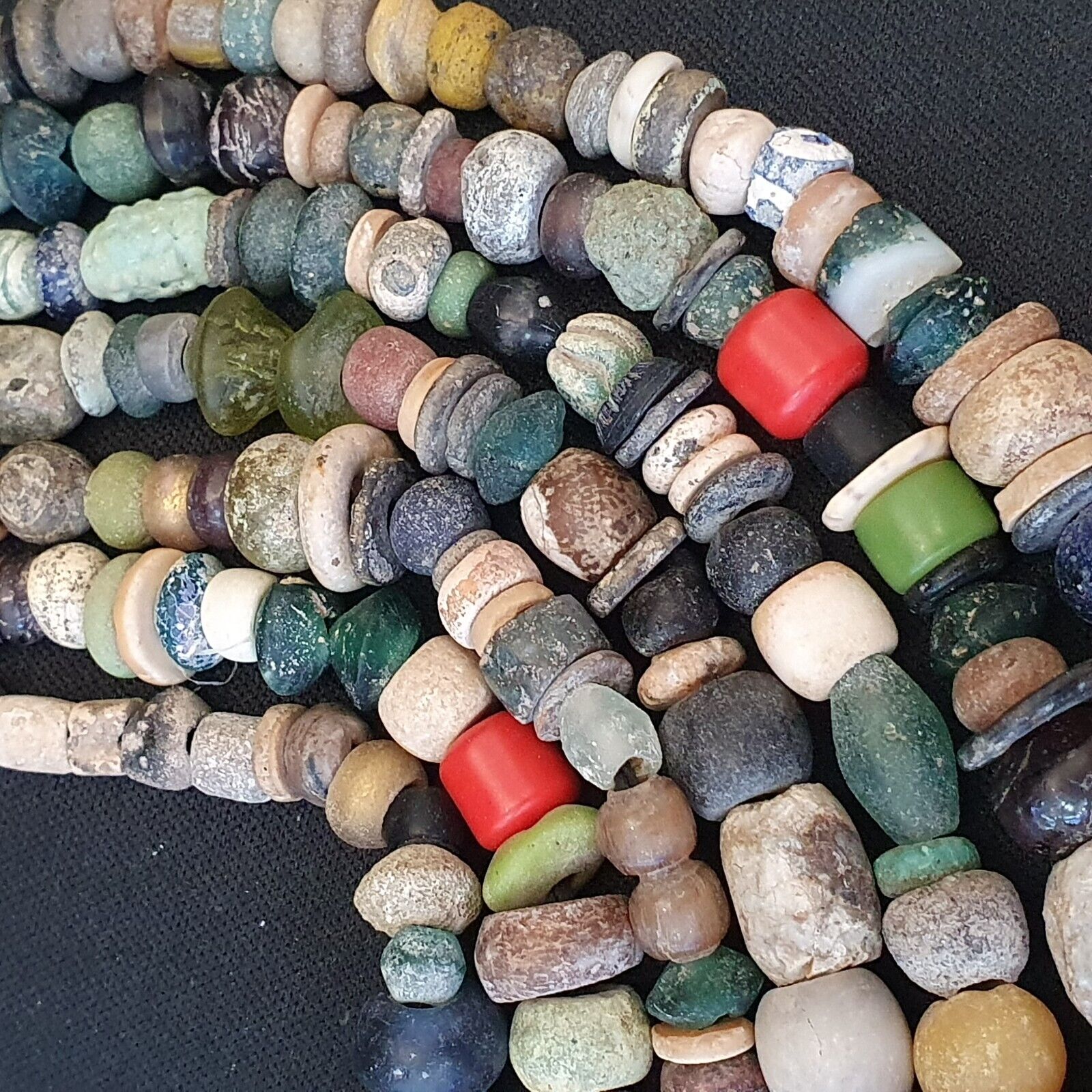 Authentic Ancient Islamic Roman Era Beads Strand wholesale Roman glass 7 Strands