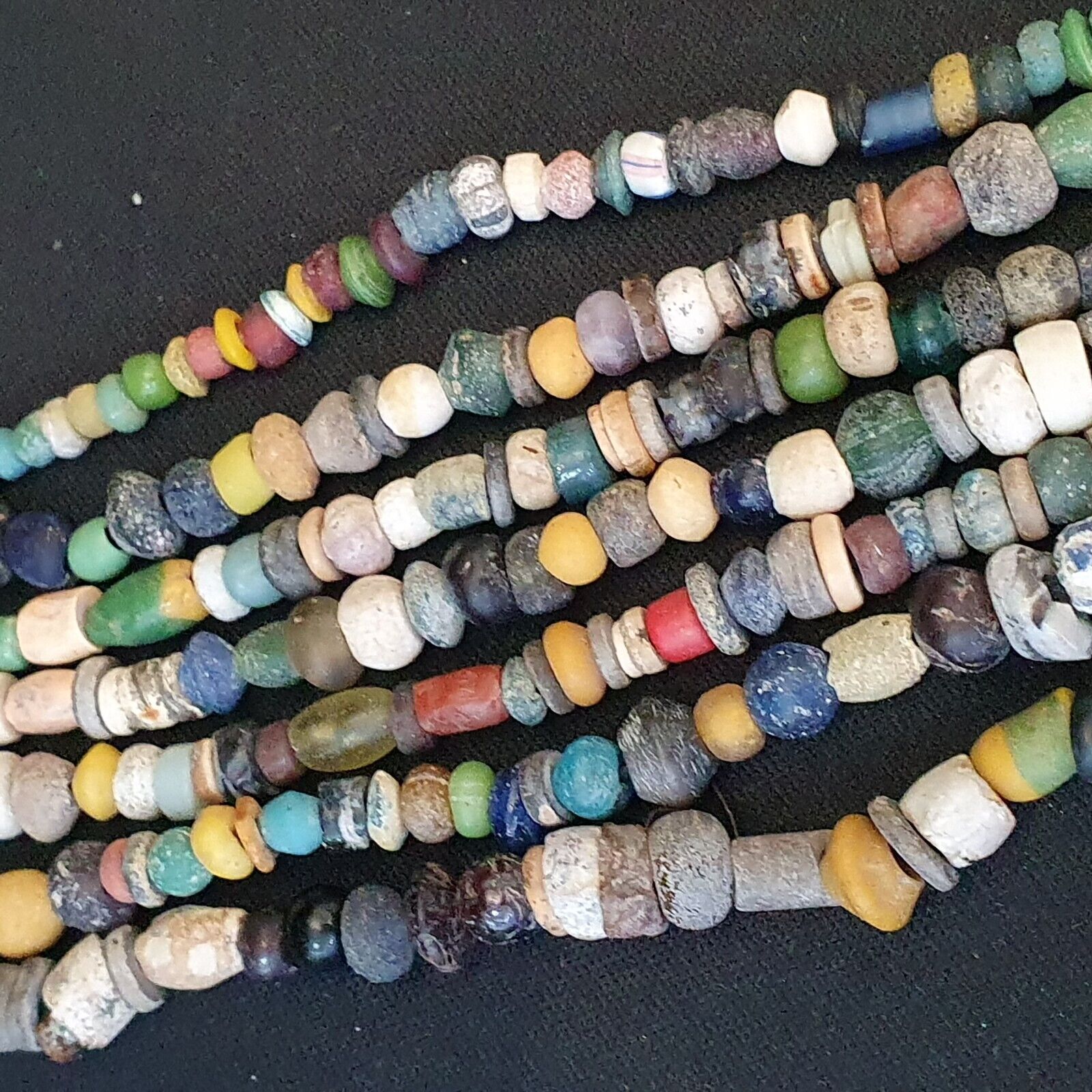 Authentic Ancient Islamic Roman Era Beads Strand wholesale Roman glass 7 Strands