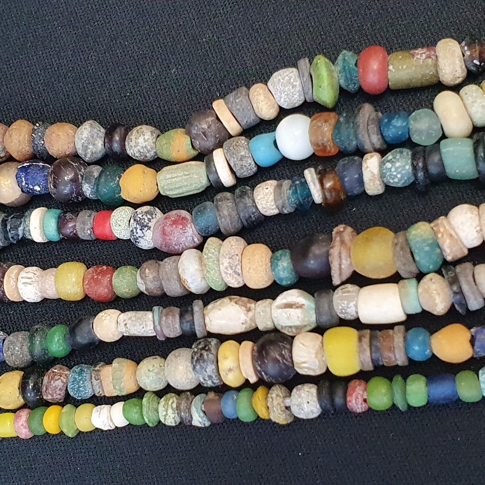 Authentic Ancient Islamic Roman Era Beads Strand wholesale Roman glass 7 Strands