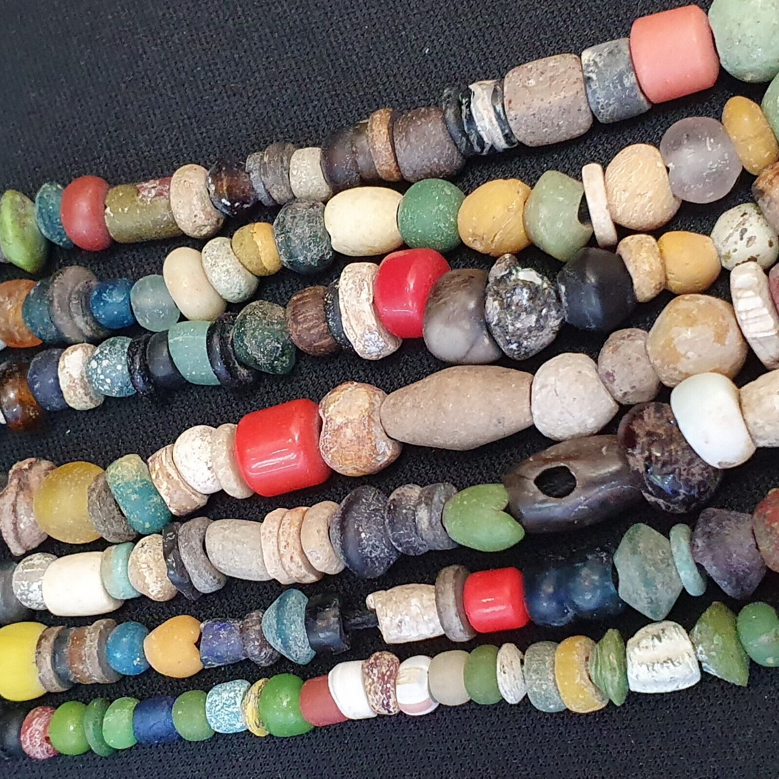Authentic Ancient Islamic Roman Era Beads Strand wholesale Roman glass 7 Strands