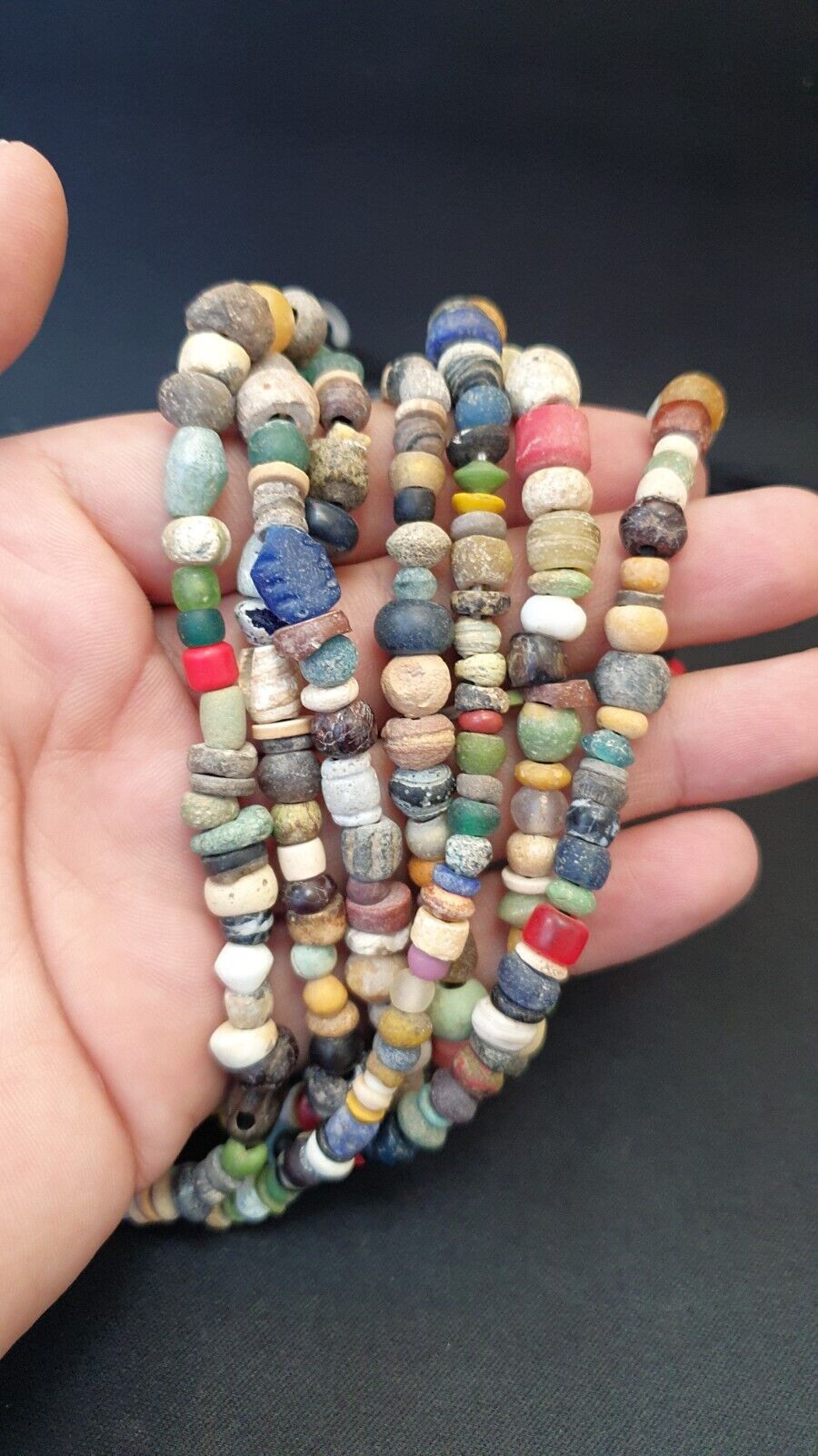 Authentic Ancient Islamic Roman Era Beads Strand wholesale Roman glass 7 Strands