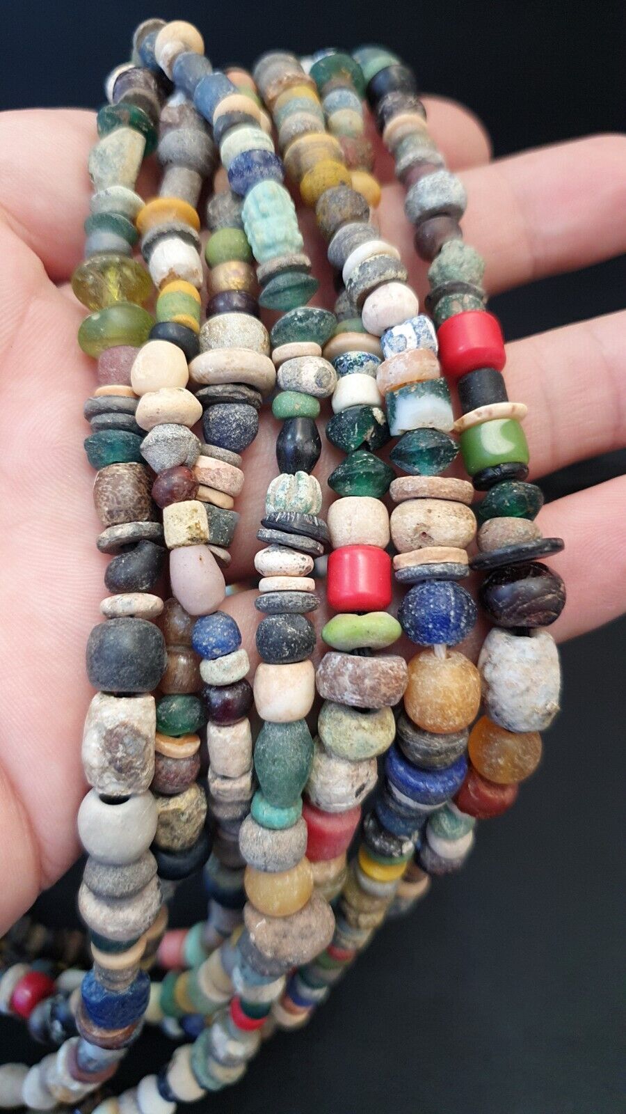 Authentic Ancient Islamic Roman Era Beads Strand wholesale Roman glass 7 Strands