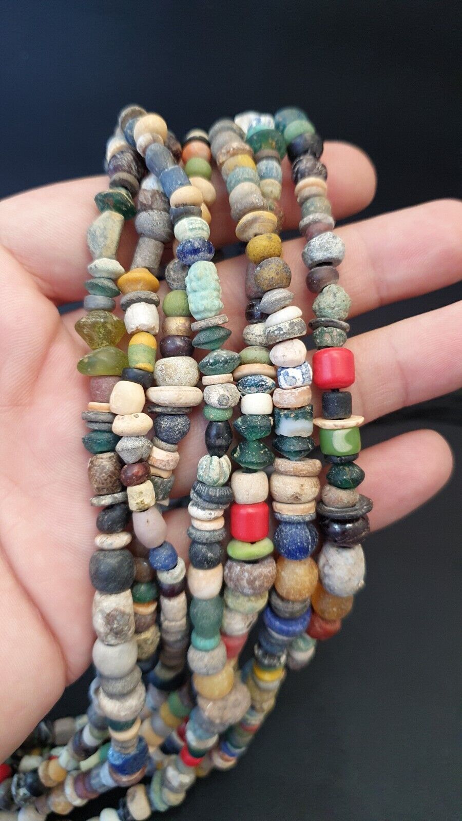 Authentic Ancient Islamic Roman Era Beads Strand wholesale Roman glass 7 Strands