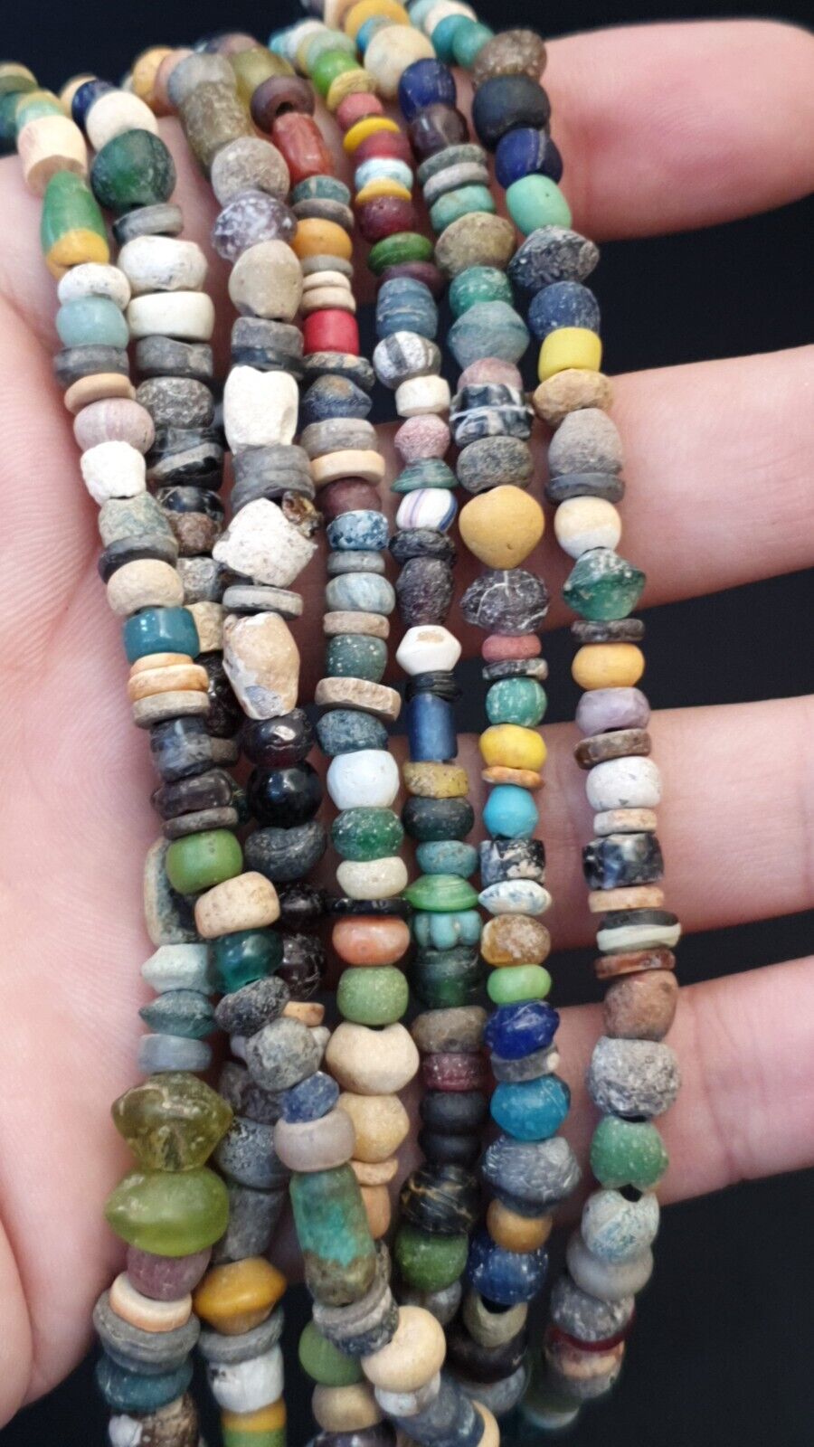 Authentic Ancient Islamic Roman Era Beads Strand wholesale Roman glass 7 Strands