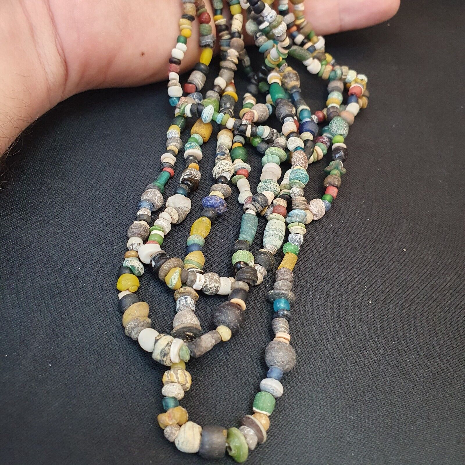 Authentic Ancient Islamic Roman Era Beads Strand Necklace #NC 132